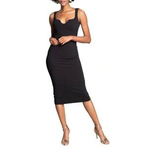 DRESS THE POPULATION Sloane Sleeveless Sheath Dress in Black Size Small